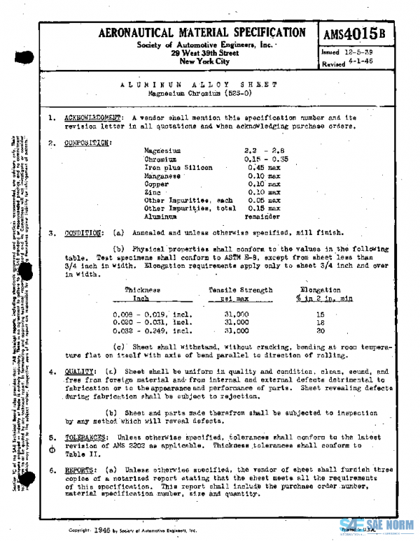 SAE AMS4015B PDF SAE AMS4015B PDF