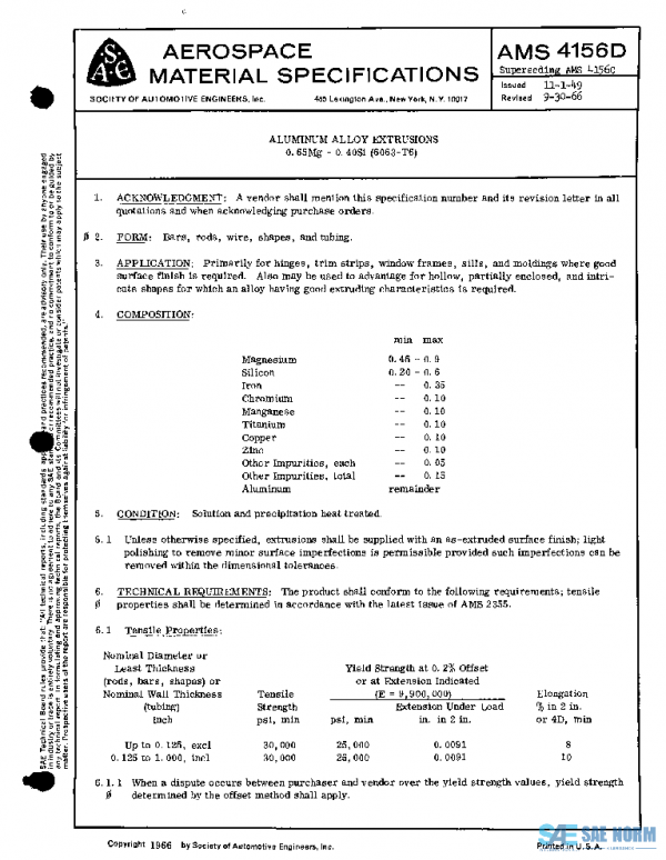 SAE AMS4156D PDF