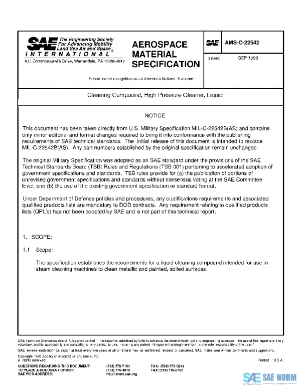 SAE AMSC22542 PDF SAE AMSC22542 PDF