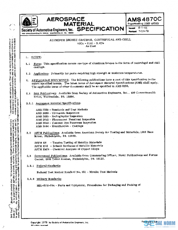 SAE AMS4870C PDF SAE AMS4870C PDF