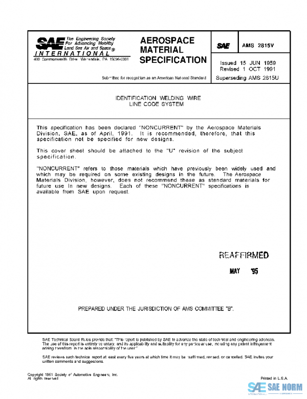 SAE AMS2815V PDF