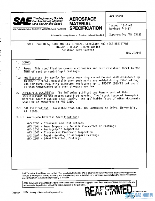 SAE AMS5363D PDF