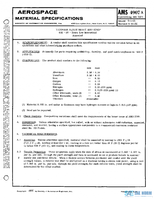 SAE AMS4907A PDF SAE AMS4907A PDF