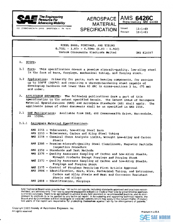 SAE AMS6426C PDF SAE AMS6426C PDF