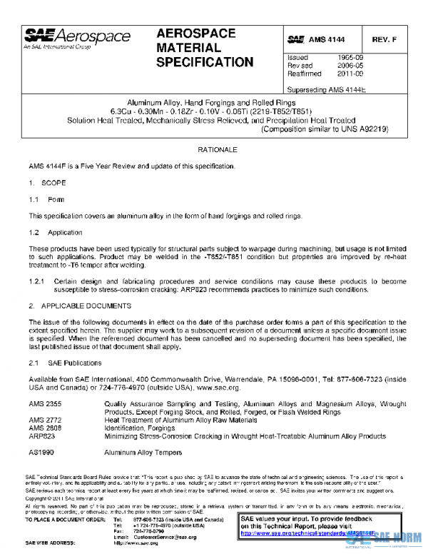 SAE AMS4144F PDF