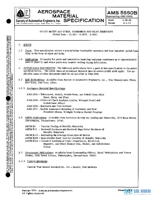 SAE AMS5550B PDF