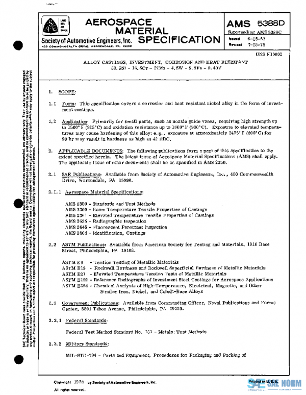 SAE AMS5388D PDF SAE AMS5388D PDF