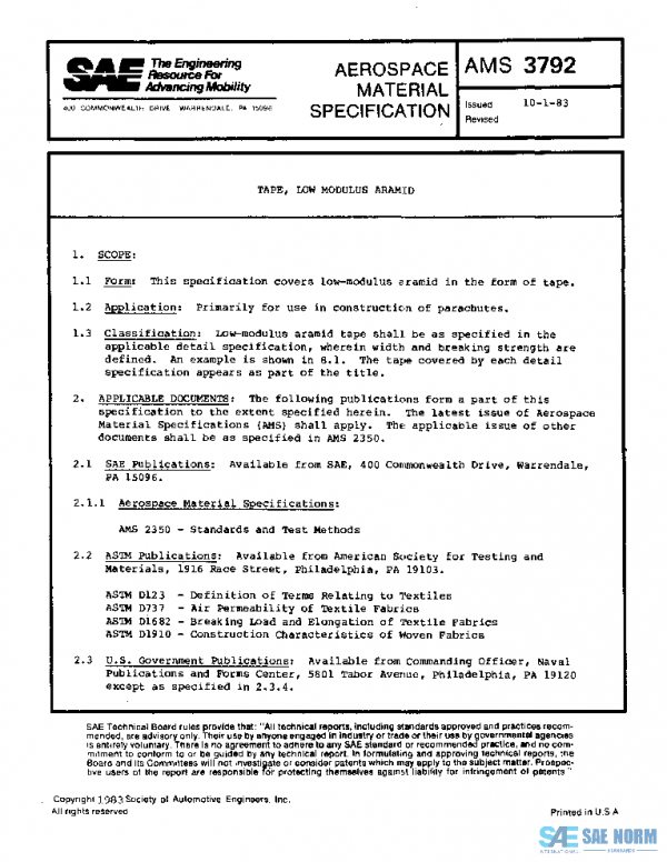 SAE AMS3792 PDF SAE AMS3792 PDF