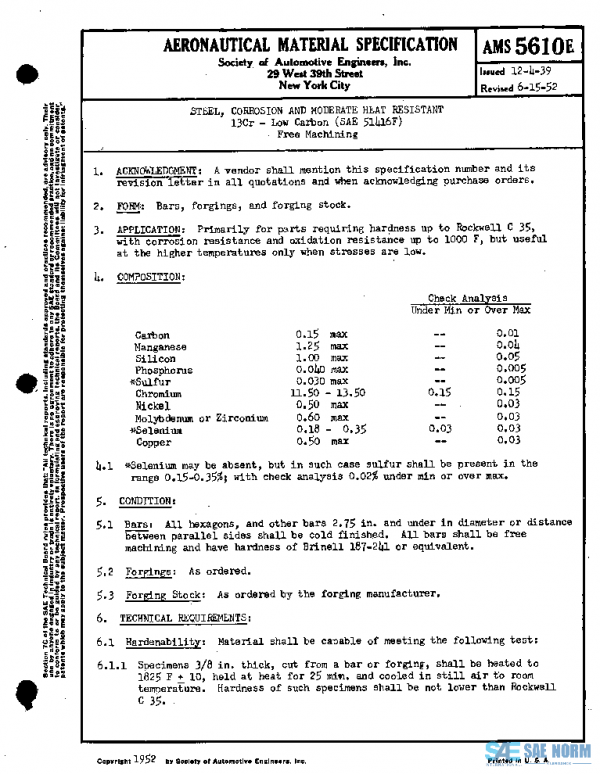 SAE AMS5610E PDF