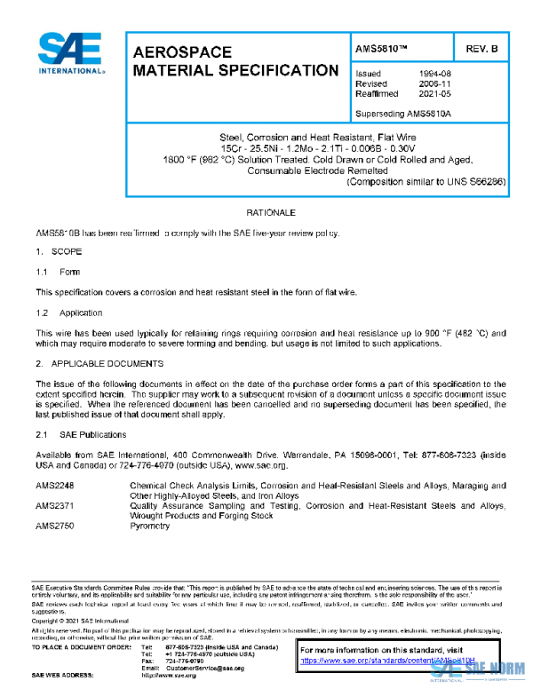 SAE AMS5810B PDF