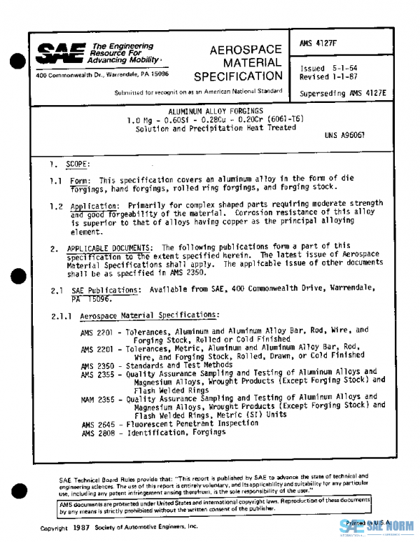SAE AMS4127F PDF