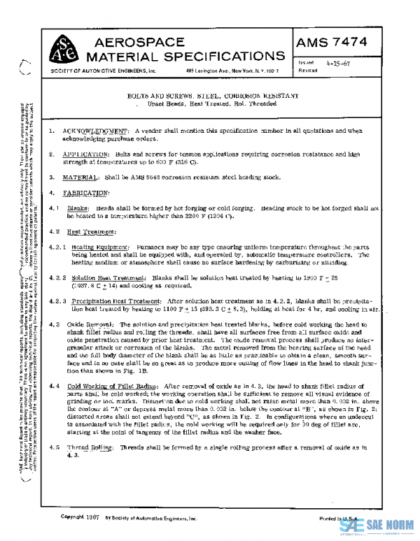 SAE AMS7474 PDF