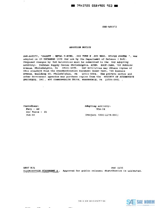 SAE AS9372 PDF SAE AS9372 PDF