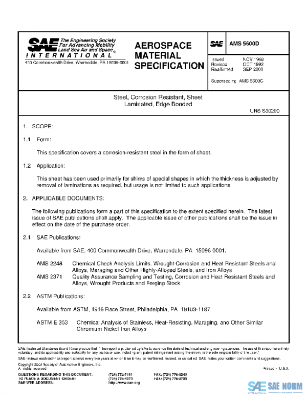 SAE AMS5600D PDF