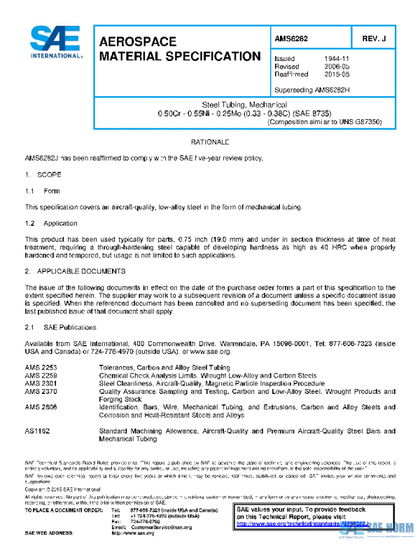 SAE AMS6282J PDF SAE AMS6282J PDF