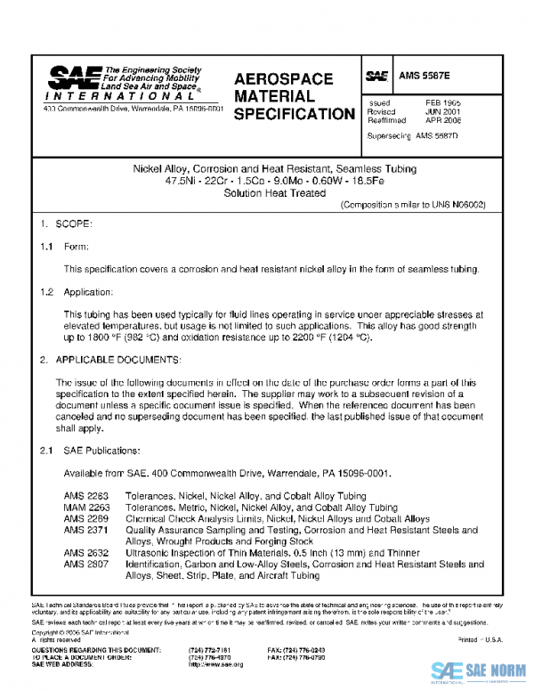 SAE AMS5587E PDF