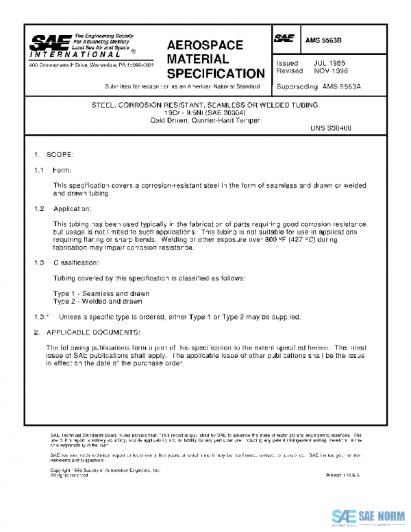 SAE AMS5563B PDF SAE AMS5563B PDF