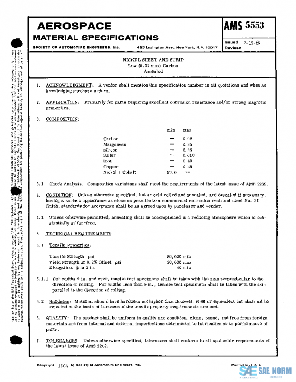 SAE AMS5553 PDF SAE AMS5553 PDF