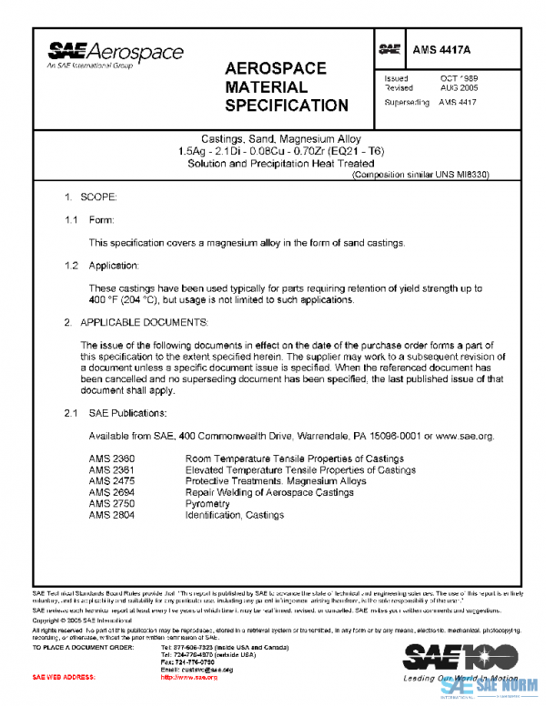 SAE AMS4417A PDF SAE AMS4417A PDF