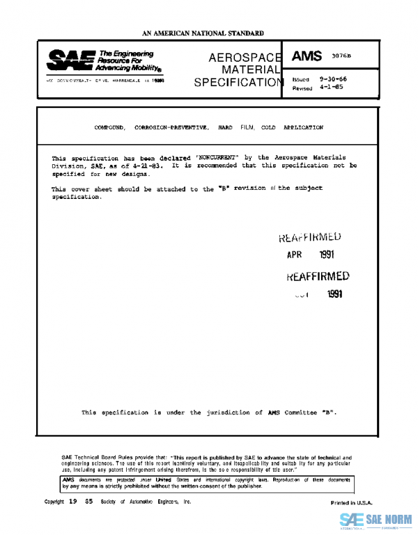 SAE AMS3076B PDF