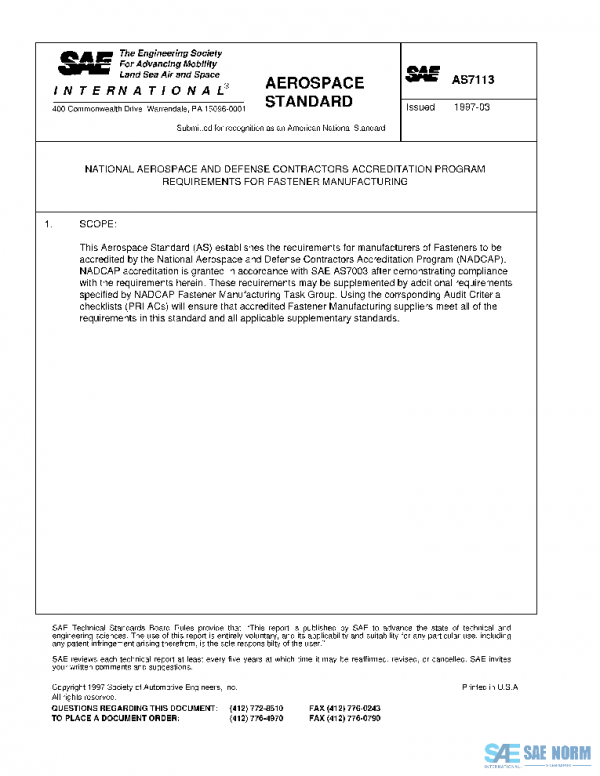 SAE AS7113 PDF