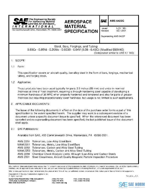 SAE AMS6422G PDF