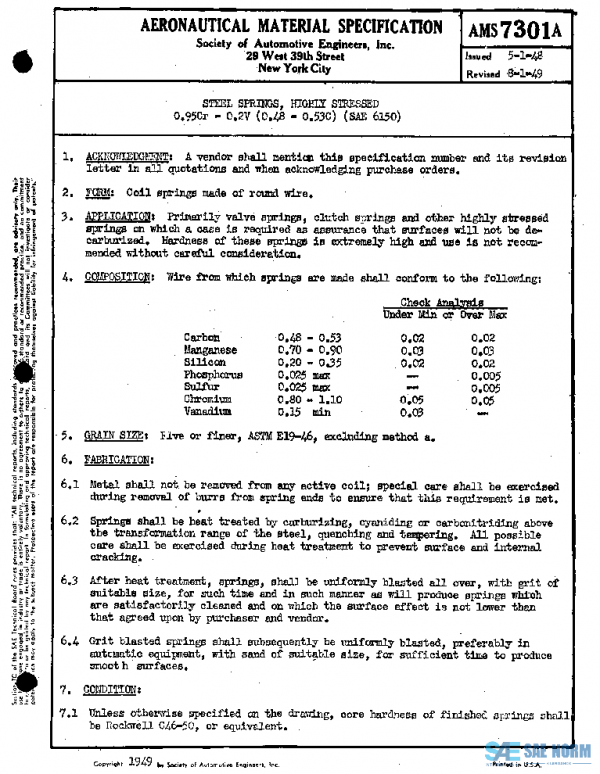 SAE AMS7301A PDF SAE AMS7301A PDF
