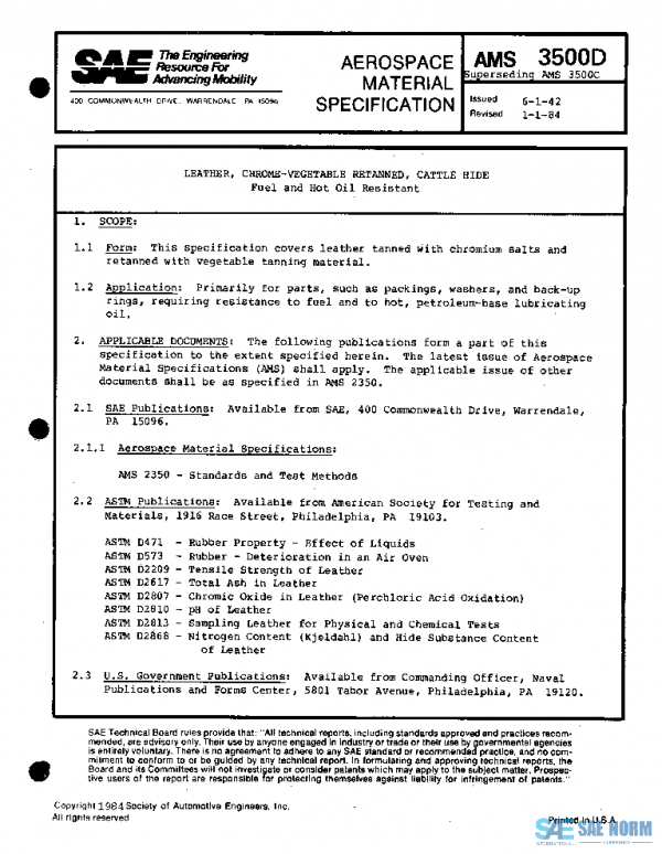 SAE AMS3500D PDF SAE AMS3500D PDF