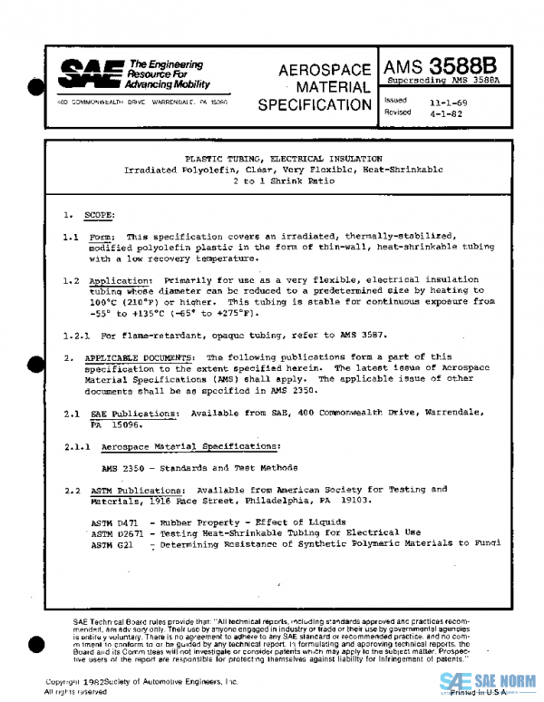 SAE AMS3588B PDF SAE AMS3588B PDF
