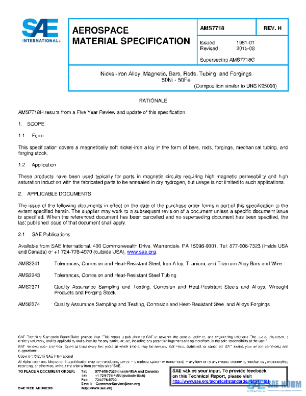 SAE AMS7718H PDF