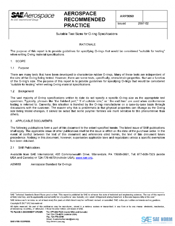 SAE ARP3050 PDF