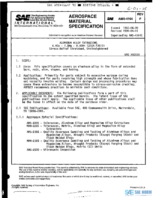 SAE AMS4164F PDF