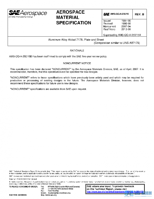 SAE AMSQQA250/15B PDF