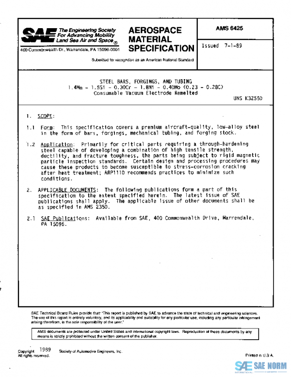 SAE AMS6425 PDF SAE AMS6425 PDF