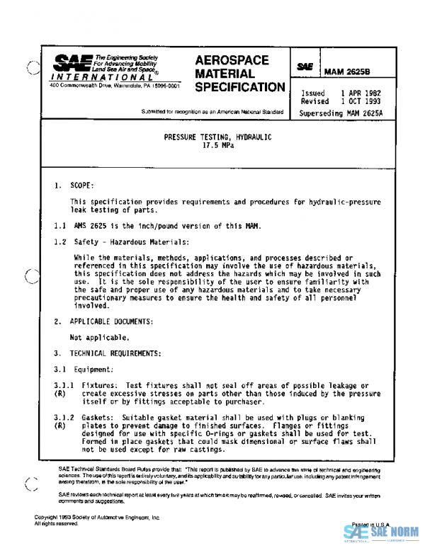 SAE MAM2625B PDF