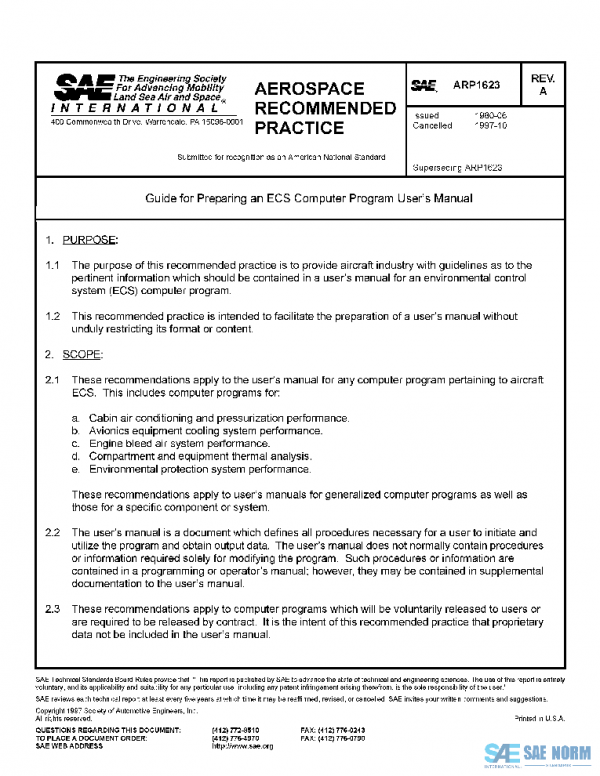 SAE ARP1623A PDF