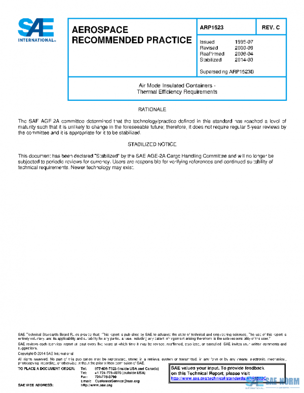 SAE ARP1523C PDF