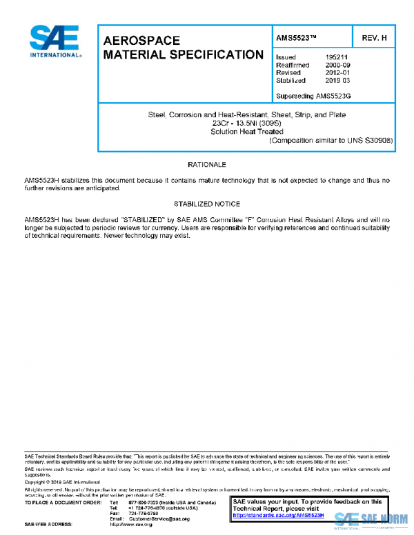 SAE AMS5523H PDF