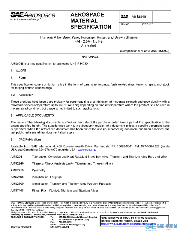 SAE AMS6948 PDF SAE AMS6948 PDF