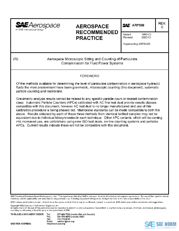 SAE ARP598C PDF