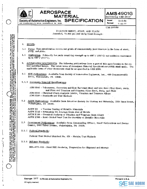 SAE AMS4901G PDF SAE AMS4901G PDF