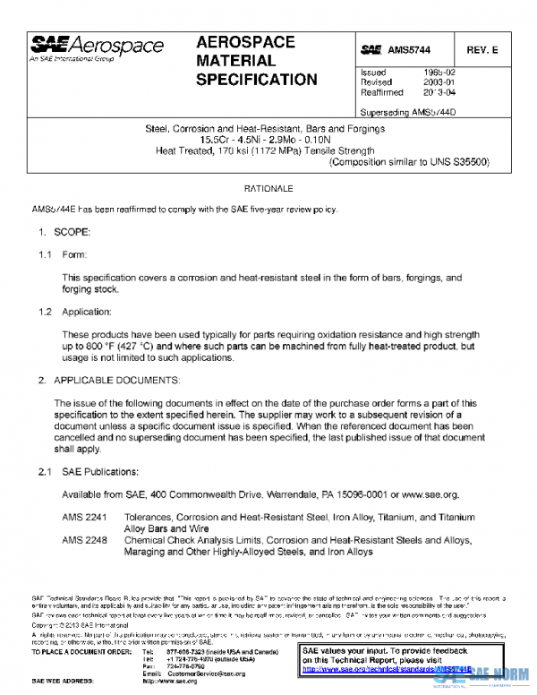 SAE AMS5744E PDF