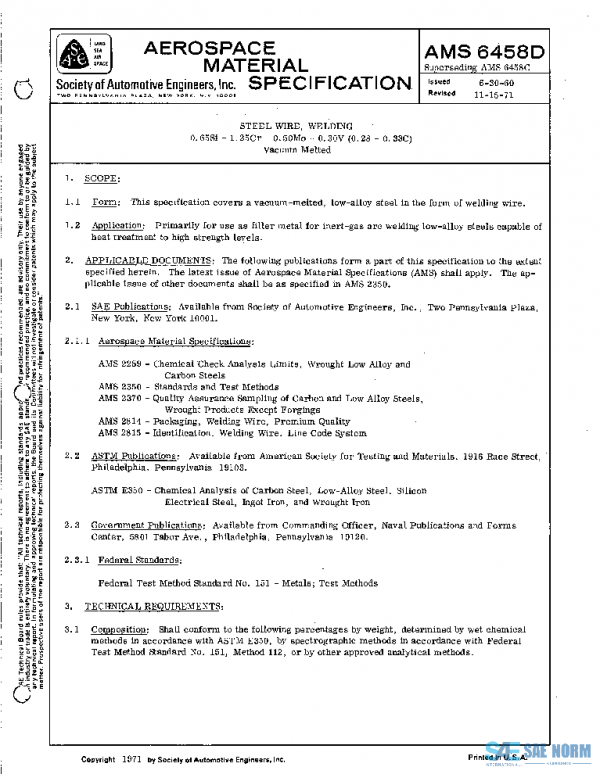 SAE AMS6458D PDF SAE AMS6458D PDF