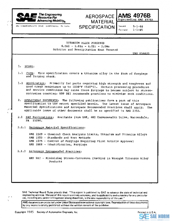 SAE AMS4976B PDF