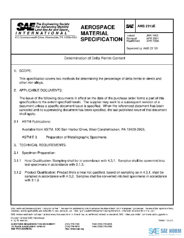 SAE AMS2315E PDF