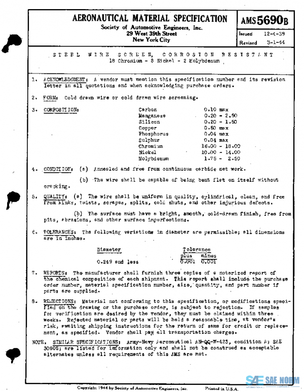 SAE AMS5690B PDF SAE AMS5690B PDF