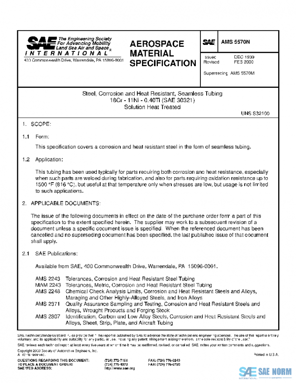 SAE AMS5570N PDF SAE AMS5570N PDF