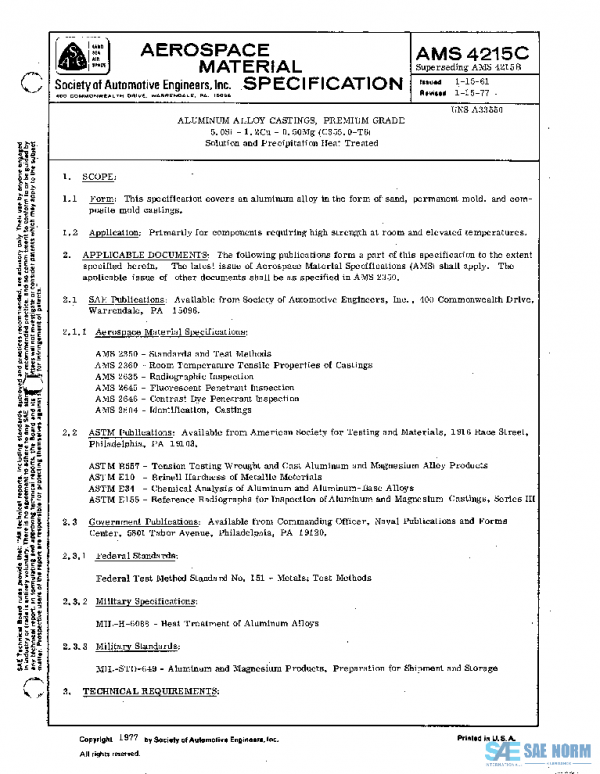 SAE AMS4215C PDF SAE AMS4215C PDF