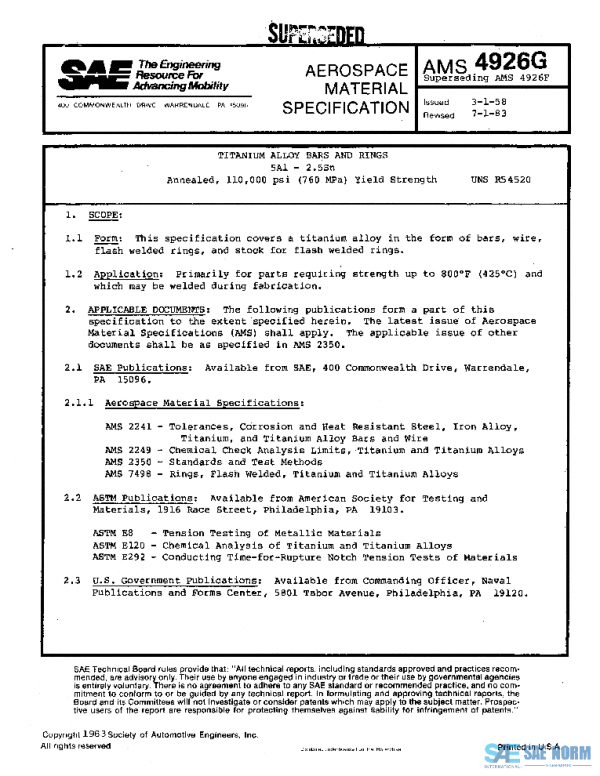 SAE AMS4926G PDF