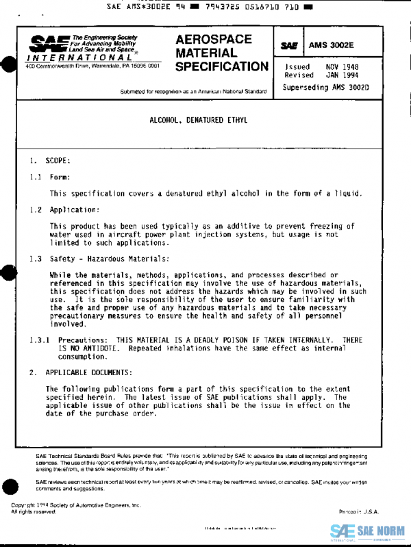 SAE AMS3002E PDF SAE AMS3002E PDF
